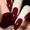 Wine Red Nail Polish for DIY Manicure - Long-Lasting & Chip Resistant Formula, Quick-Drying, and No UV Cure Required - Achieve High-Shine Nails at Home