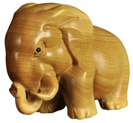 Qianly Holzfigur Tier, Geschnitzt, Kunstwerk für Die Bürodekoration, A