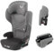 Nurse Spring Seggiolino auto i-Size, 100-150 cm, 4-12 anni, Isofix, sedia da viaggio, portatile, pieghevole, multiposizione, grigio