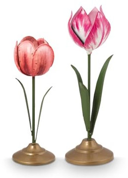 Pip Studio Metal Pink Kerzenständer Set2