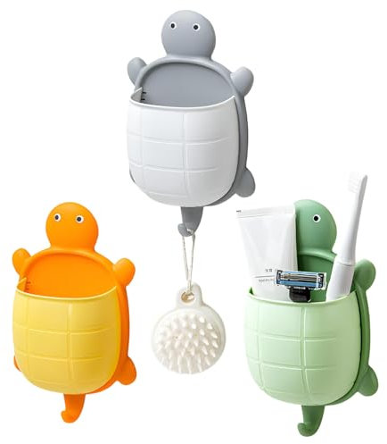 Bootoow Kitchen Organiser, Pack of 3 Self-Adhesive Wall Mounted Storage Box, Cupboard Organiser, Bathroom Organiser, Kitchen Organiser, Kitchen Cabinet Organiser, Cleaning Supplies Organiser