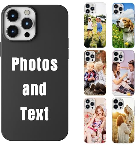 CHABDA Custom Personalised Phone Case for iPhone 12 Mini,Personalised Image Text Logo Photo Design Soft Silicone Customized Shockproof Cover,Personalize Multiple image collage,Multi-coloured
