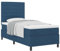 vidaXL Boxspringbett mit Matratze Blau 90x200 cm Stoff Elegantes Design Langlebiger Komfort Perfekt für Schlafzimmermöbel Taschenprotektor Bezug Schaumtopper Pad