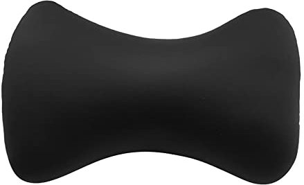Weiches -Kopfstützen-Rollenkissen, Rückenlehnenkissen, geeignet für Reiseflugzeug, Auto, Schlafsofa, 38 cm × 20 cm Pad Kissenhülle Fell (Black, One Size)