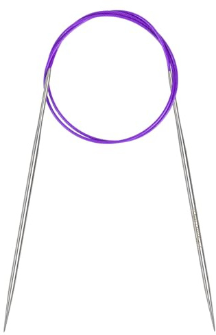 Coopay Rundstricknadeln 2,75mm, Stricknadeln Rundstricknadel 80cm aus Edelstahl mit Flexiblem Kabel, feste Metall-Rundstricknadel für Dicke & Feine Wolle Stricken Socken, Pullover, Handschuhe, Schal