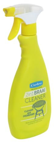 2-in-1 Braai BBQ Barbecue Cleaner by Carbro – 500ml Heavy Duty Degreaser Spray for Grills, Trays & Outdoor Cookers Cleans Burnt-on Grease & Residue South African Barbecue Cleaning Solution