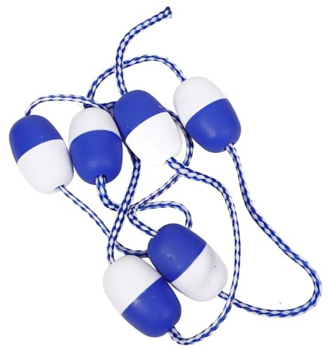 IWOWHERO 5 Cuerdas Divisor de Seguridad para Piscina con Cuerdas Flotantes de Polietileno Duradera Accesorio para Líneas de Carril de Natación Señalizador Práctico para Piscinas