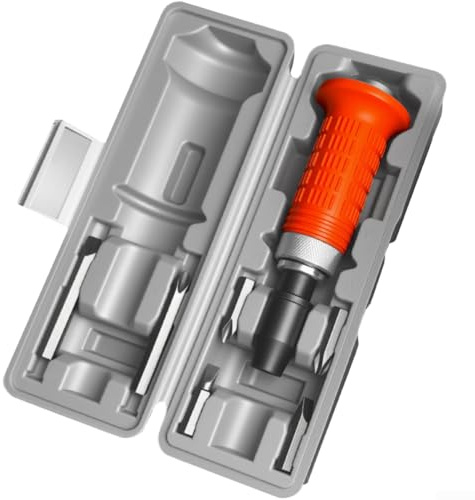 Juego de destornilladores reversibles, juego de destornilladores resistentes con acero al cromo vanadio para quitar tornillos y destornilladores de impacto oxidados (B)