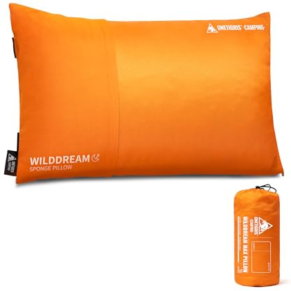 OneTigris WILDDREAM Outdoor Kissen, Reisekissen aus Memory Foam | Camping Kissen, Kopfkissen aus zerkleinertem Memory Schaum, komprimierbar für Rucksacktourismus, Auto und Outdoor