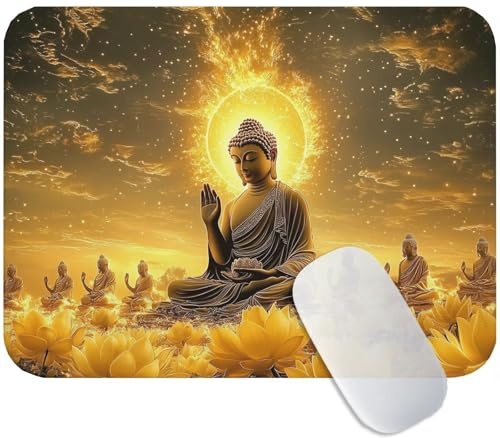 Tapis de Souris Orange 42 x 35 cm, Tapis Souris Gaming Zen, Mouse Pad avec Base Anti-Dérapante en Caoutchouc, Améliore la Précision et la Vitesse, Petit Portable Mouse Pad pour Gamer, Bureau M3-368