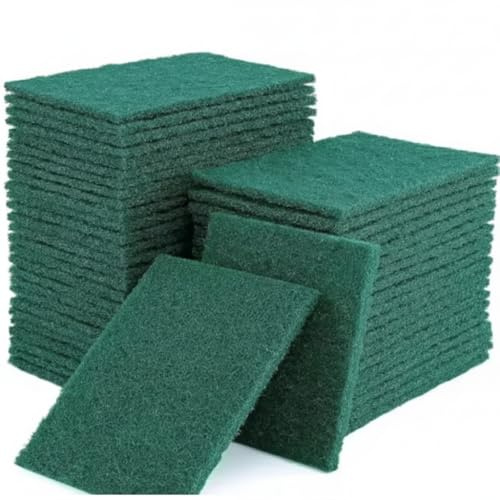 Set di 30 spugne abrasive, colore verde, 10 x 15 cm, extra assorbenti e robuste, per la pulizia della cucina e della gastronomia, XXL