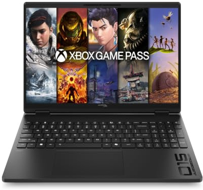 HP HyperX OMEN 15-gb0703sf, Ordinateur Portable 15,3, FHD, PC Portable (AMD Ryzen 7 260, RAM 16 Go, SSD 512 Go, NVIDIA RTX 5050, Windows 11 Home), Noir, Clavier AZERTY