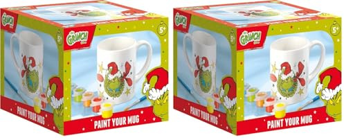 Totum The Grinch Paint Your Own Mug, Green (Pack of 2)