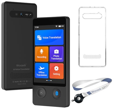W12 Language Translator Device, 2026 Upgraded AI Translator No WiFi Needed, Support ChatGPT, 140+ Languages Instant Two-Way Translator, Offline/Photo Translation for Business Travel