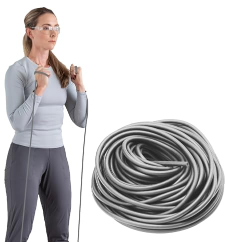THERABAND Widerstandsschläuche, professioneller Latexschlauch für den ganzen Körper, Rumpfübung, Physiotherapie, unteres Pilates, Training zu Hause und Reha, 30 m, Silber, super schwer,