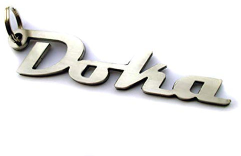 Doka Doppelkabiner Schlüsselanhänger Emblem aus poliertem Edelstahl