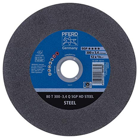 PFERD 166185 Trennscheiben für Stationären Einsatz, Spezial Linie, SGP HD Steel, Heavy Duty, 3.4mm x 300mm, 20 Stück