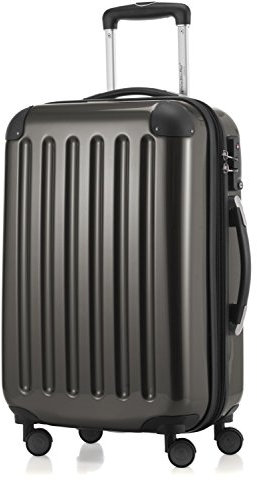 HAUPTSTADTKOFFER - Alex - Bagage à Main Cabine Valise Trolley 4 Roues, TSA, 55 cm, 42 litres, Graphite