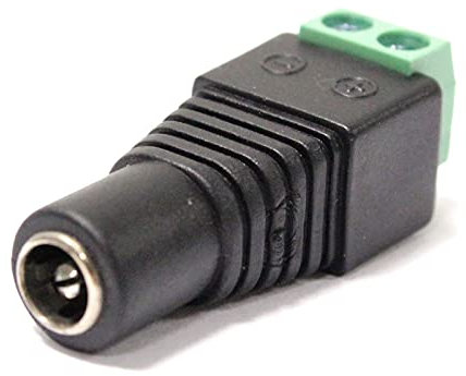 BeMatik - Adaptador de DC-Jack a Terminal Block de 2-Pin Hembra