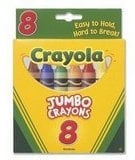 Crayola 8-Pack Crayons - Jumbo (So Big) Size Size, Pack Of 2