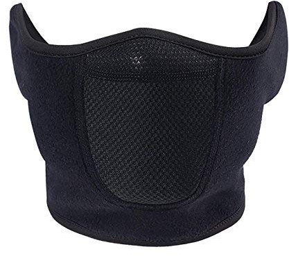 Panegy Cagoule Demi pour Ski Moto Hiver Homme Femme Bouche Nez Contre Vent Froid en Polaire Respirable Chaud Epais Contre Pollution Poussière Montagnes Patins Motards