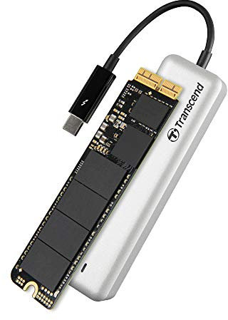 Transcend JetDrive 825 Disco Duro Interno SSD con Thunderbolt Externo para MacBook de 480GB, PCIe Gen3 x2