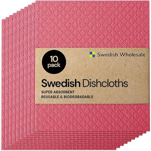 Swedish Kitchen Sponge Cloth Eco Friendly Cleaning Cloth Multi-Use Reusable Washcloths Dishcloths 10pcs
