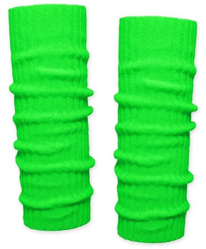 Soul-Cats Grobstrick Bein Stulpen unifarben Beinwärmer Leg Warmers Beinlinge für Herbst Winter Sport, Farbe: hellgrün