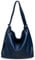 Caspar 2in1 Große Leder Rucksack Schultertasche XL Elegante Damen Handtasche - PREMIUM LINE - Modell No.786 - Made in Italy, Farbe:blau, Accessoires:One Size