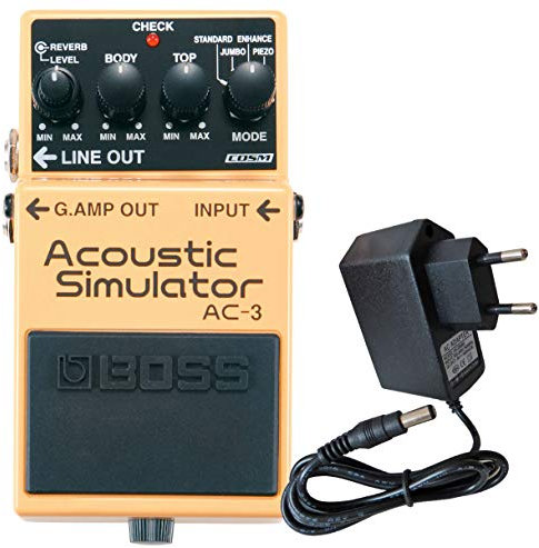Boss AC-3 Acoustic Simulator Effektgerät für E-Gitarre + keepdrum Netzteil 9V