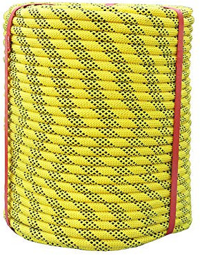 ZHWNGXOlian Corde Auxiliaire De Travail Aérien Extérieur 10mm Corde en Nylon Résistant à l'usure Corde Statique Longueur 30/50 / 100M(Size:50M)