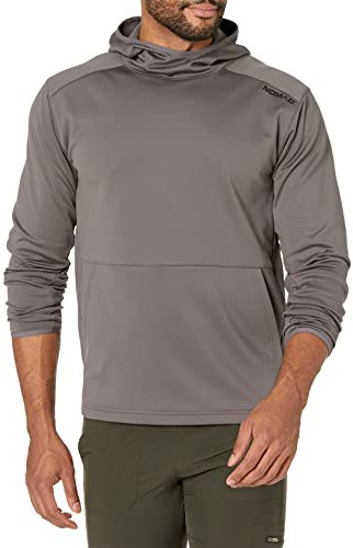 Nomad Herren Utility Hoodie | Mittelschweres, wasserabweisendes Jagd-Fleece Pullover mit halbem Reißverschluss, Stahl, Large