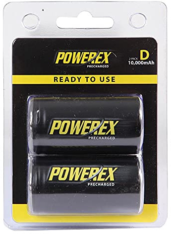 BATTERY, PRE-CHARGED NIMH D 10000MAH 2PK | NIMH Rechargeable Batteries By POWEREX - MHRDP2