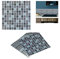 Relaxdays Set da 10 Piastrelle Autoadesive, per Bagno e Cucina, HxL 23,5x23,5 cm, 3D, Mosaico, Impermeabili, Grigio