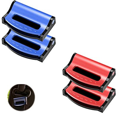 ACMEDE 4 Pcs Clip Ceinture de Sécurité en PP Ajusteur Ceinture de Sécurité Anti-cororsion Bloque Ceinture de Sécurité Ajustable Bloc Ceinture de Sécurité pour Voiture Auto Adulte Enfant