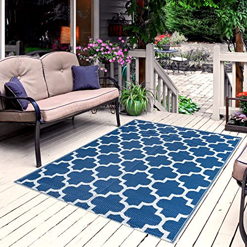 Pasha Home Outdoor Teppich Begonia 150x210 / wendbarer Outdoorteppich 2 in 1 / Outdoor Teppich wetterfest aus Kunststoff/Teppich für Balkon, Terrasse und Außen/Outdoor Teppich Boho