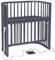 babybay Boxspring Comfort Plus Beistellbett aus massivem Buchenholz / Kinderbett Höhe stufenlos verstellbar & umweltfreundlich / mitwachsendes Babybett mit Verschlussgitter (schiefergrau lackiert)