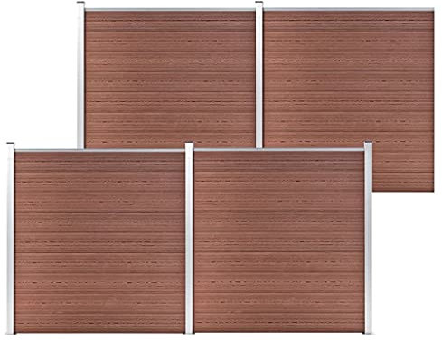 Chenshu Gartenzaun, Sichtschutzzaun, Sichtschutz Zaun, Dichtzaun, Gartenzäune, Gartensichtschutz, Zäune Für Garten, WPC 699x186 cm Braun