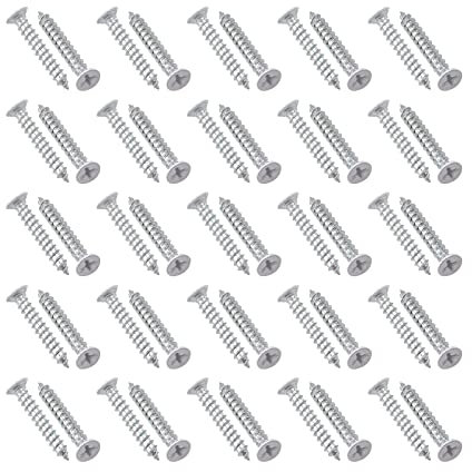 INCREWAY Lot de 100 vis blanches à tête bombée, vis autotaraudeuses en acier au carbone avec revêtement blanc pour couvercles d'interrupteur, M4 x 25 mm