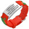 FLHEART Notfallarmband SOS Armband Kinder Telefonnummer - Rot Silikon Anti Verloren Kinder Namenarmband Identifikationsarmband Kinderarmband Personalisiertes ID Armband für Mädchen