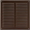 Vent Systems - Cubierta cuadrada de metal marrón de 10 x 10 pulgadas (interior), rejilla deflectora de ventilación de registro, rejilla deflectora de ventilación integrada, HVAC para baño, hogar