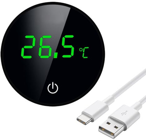 Termometro Digitale per Acquario,Sensore Temperatura LED per Serbatoio di Pesce Wireless Adesivo con Pulsanti a Sfioramento ℃/℉ per Acquari
