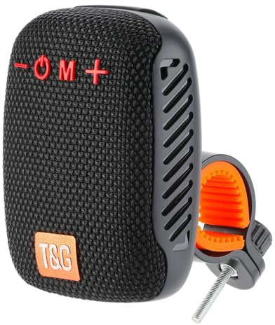 Radio con Altoparlanti Bluetooth per Moto 2 in 1 con Supporto per Altoparlante per Bici, Altoparlante Bluetooth Impermeabile per Ciclismo, Escursionismo (BLACK)
