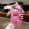 Pretaco for iPhone 15 Plus Case,Funny and Silly Weird Furry Phone Cases [DIY Long Hair with Hairclip] Ugly Phone Case Swap Challenge Gifts with Friends (Pink)