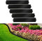 Cecaylie Rasenkante Metall Beetumrandungen Rasenkante Verzinkt Blumenbeet Umrandung Rasenkantenblech 5m 10m 15m 20m 25m 30m 35m 40m 45m 50m Mähkante Palisade, Schwarz (Länge 5m - Höhe 15cm)