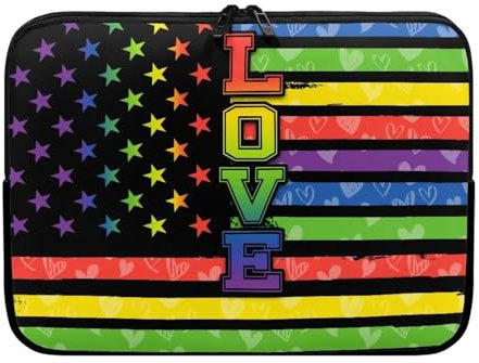 Binienty LGBTQ Schutzhülle für Laptop oder Tablet, wasserdichte Computer-Tragetasche, Business-Aktentasche, Geschenk für Damen und Herren