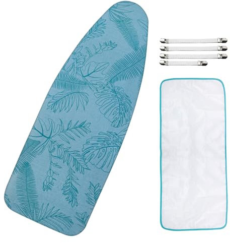 Ironing Board Cover for 18 x 49, Extra-Wide Pad with Elastic Edge, Thick Padding, Anti-Scorch, Bonus Mesh Cloth