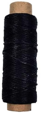 BFLKY Filo cerato piatto da 50 m, 150D, spessore 0,8 mm, filo cerato per cuciture a mano, per accessori per pelletteria