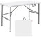 Mean Yeah Klapptisch aus Kunststoff, 120 cm, verstellbar, tragbar, Picknicktisch, Banketttisch, Campingtisch mit Griff, Schloss für Party, Hochzeit, Küche, Strand, Küche, Grillen, Weiß