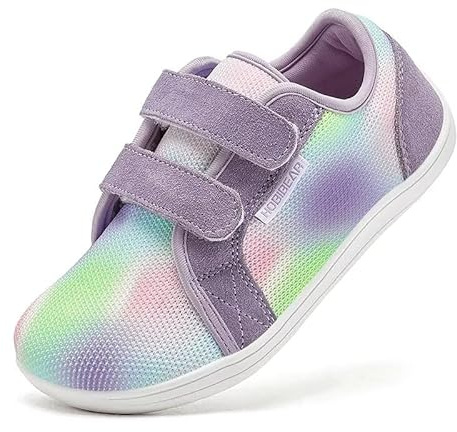 HOBIBEAR Kids Wide Barefoot Shoes for Boys Girls Outdoor Trail Running Minimalist Walking Shoes(Purple Coloured,10.5 UK Child)